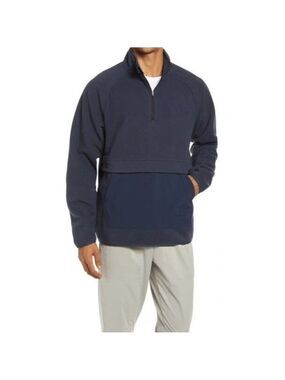 ZELLA BNWOT "Open Range" Half Zip Fleece Pullover Navy Blue Sweater Large New.